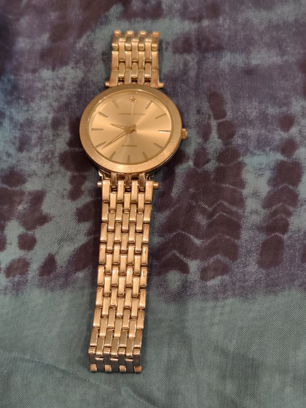 Adrienne Vittadini Rose Gold Bracelet Watch with Minimal Dial